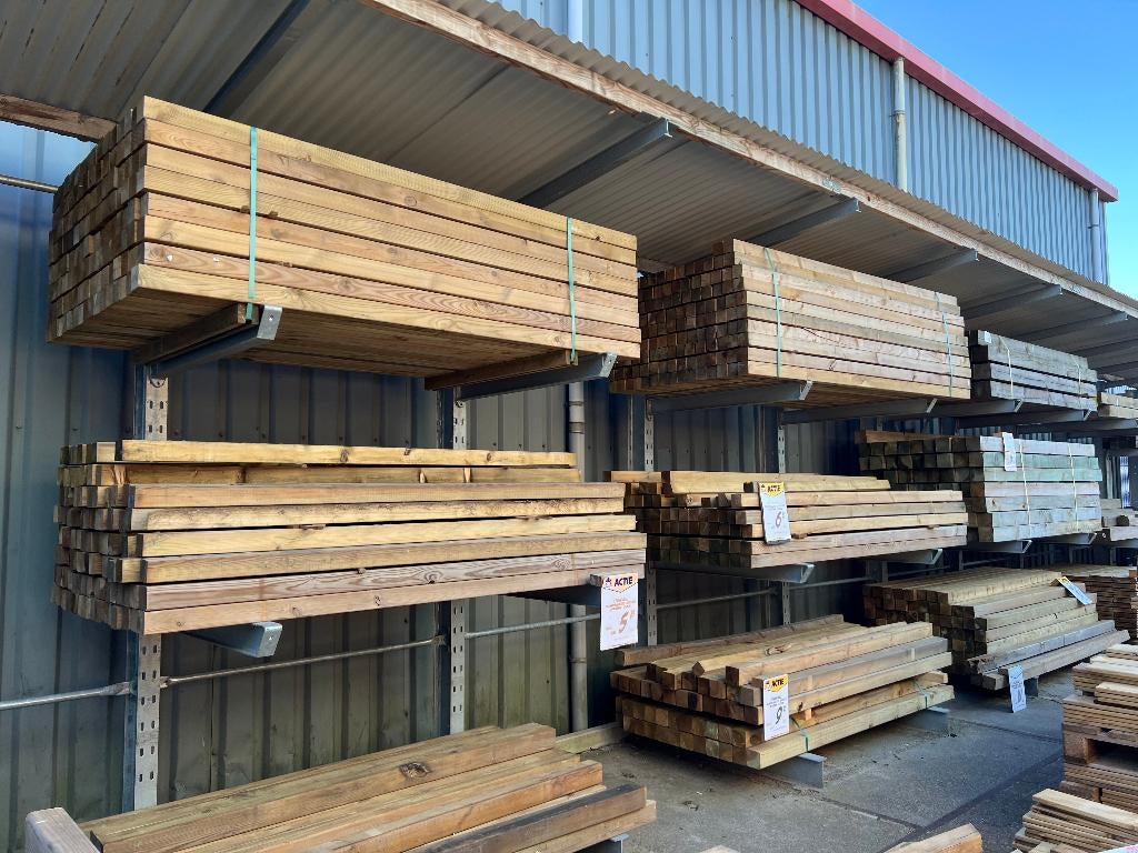 Tuinhout | tuinpalen | balken | palen | tuinhout | hout, Tuin en Terras, Palen, Balken en Planken, Ophalen, Nieuw, 180 tot 250 cm