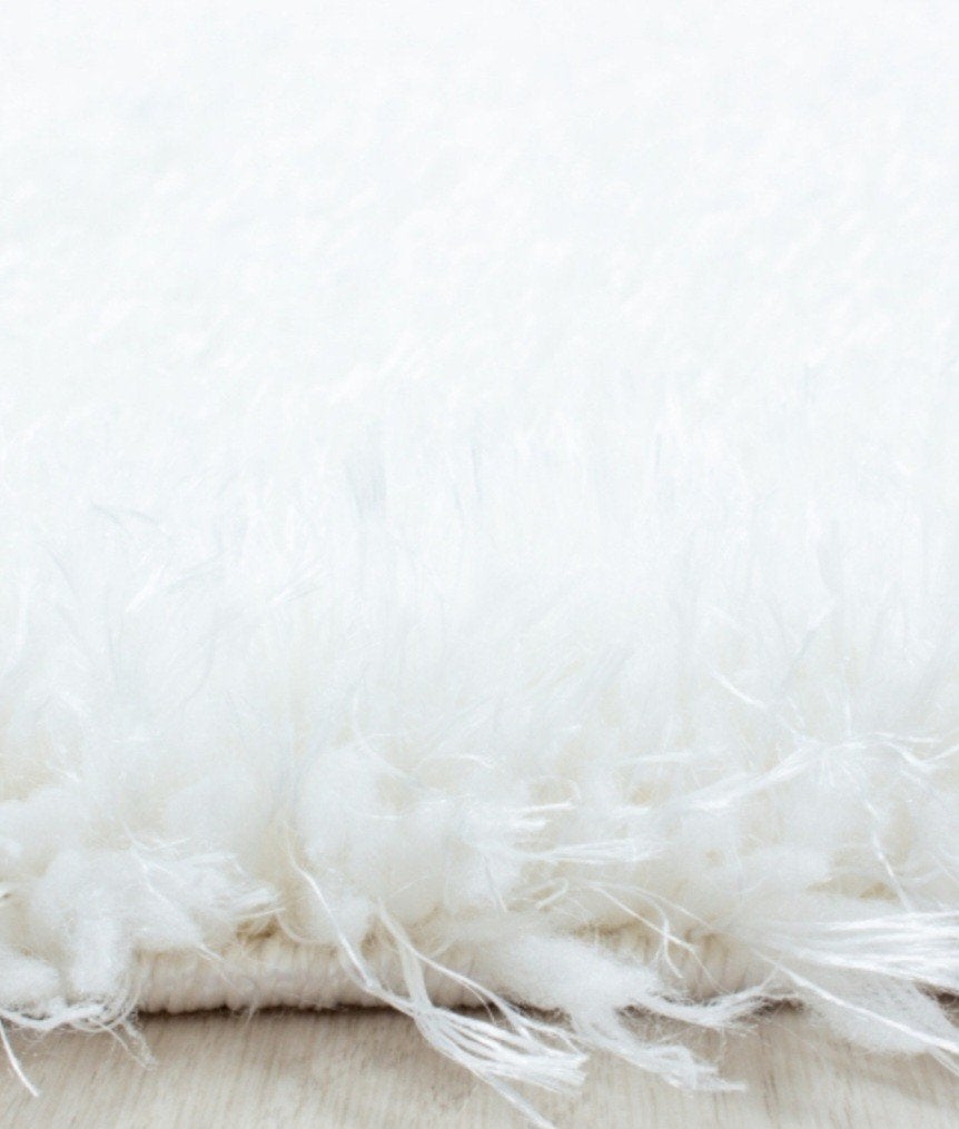 Vloerkleed Fluffy wit hoogpolig 60x110 superzacht nieuw!, 100 tot 150 cm, Nieuw, Rechthoekig, Warm comfortabel kwaliteit gezellig superzacht
