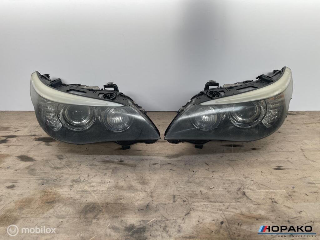 Koplampen set BMW E60 LCI / facelift xenon I (origineel), Gebruikt, Einsteinlaan 5 rijswijk, Bmw, Ophalen of Verzenden
