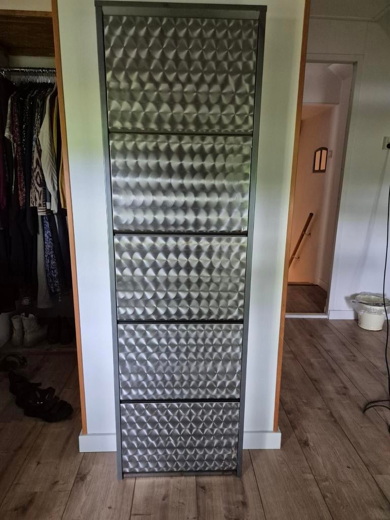 Aluminium Schoenenkast - 15 cm diep, 170 cm hoog, Ophalen, Gebruikt, Modern
