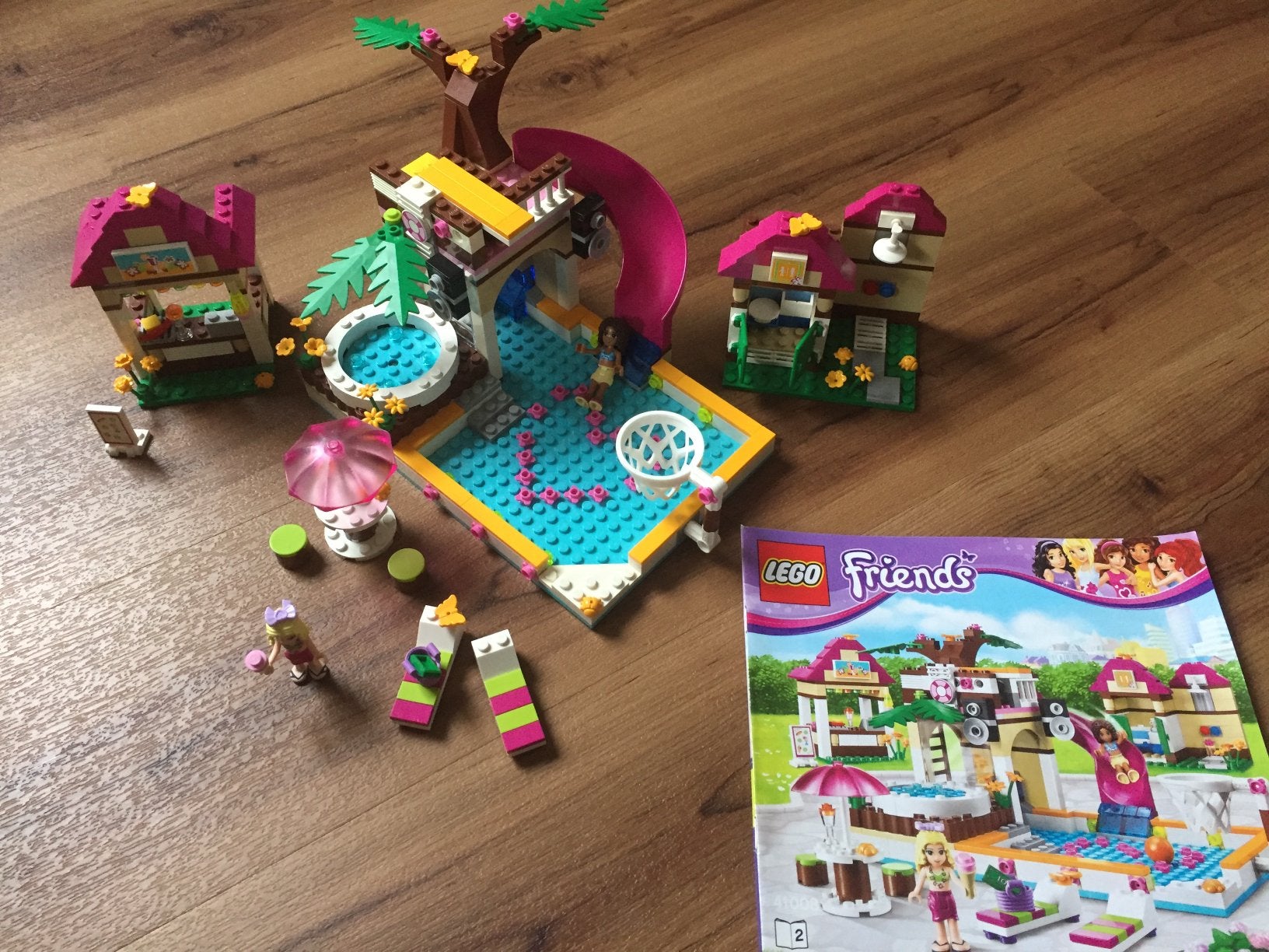 Lego Friends heart lake zwembad 41008 met 41027, 3931,3930, Kinderen en Baby's, Friends, Ophalen of Verzenden, Zo goed als nieuw