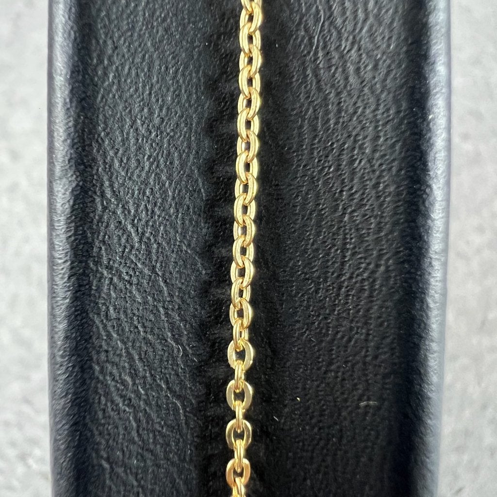 Gouden Armband | 18k | 2,48g | ankerschakel | 18,5cm| 416850, Ophalen of Verzenden, Gebruikt, Goud, Goud