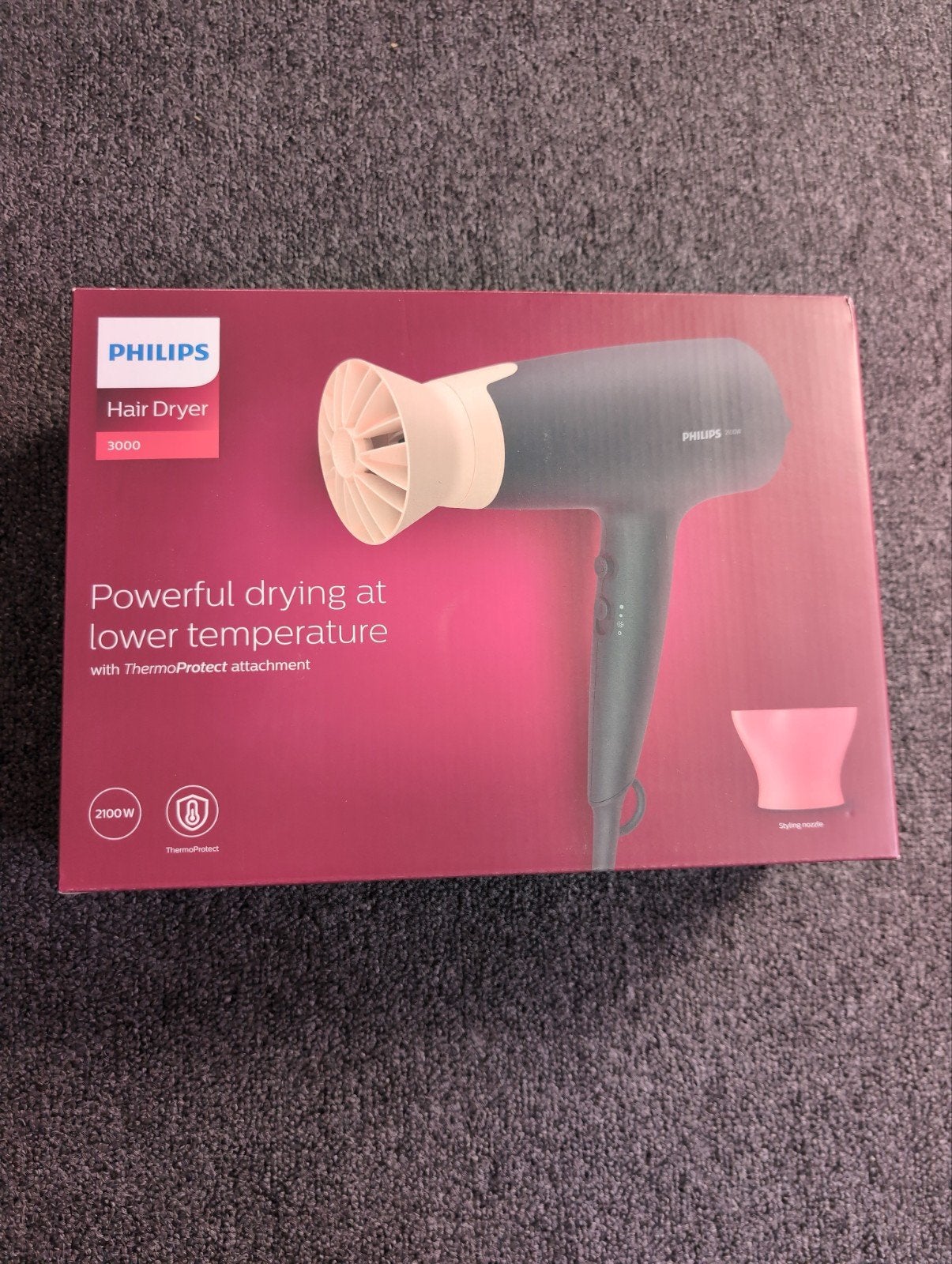 Nieuwe Philips Föhn 3000 Series - Ongebruikt, Ophalen of Verzenden, Nieuw, Föhn of Haardroger