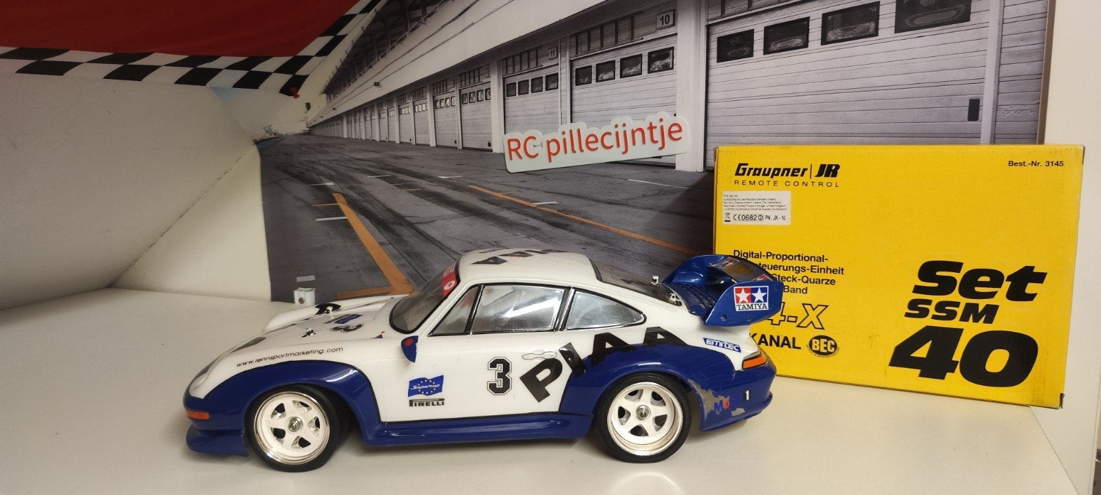 tamiya TA-03 Porsche gt2 piaa, Ophalen of Verzenden, Gebruikt, Auto onroad