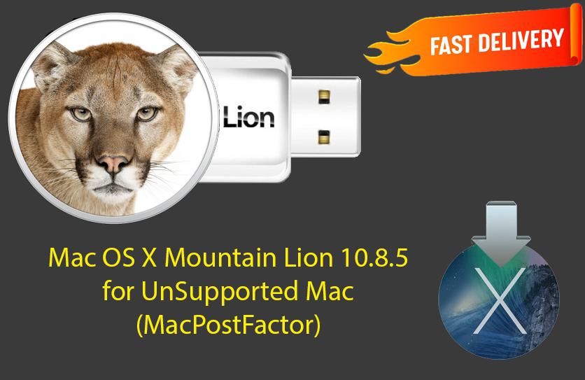 MacPostFactor 10.8.5+, Mac OSX Mountain Lion op je oude Mac, Computers en Software, Besturingssoftware, Ophalen of Verzenden, Nieuw