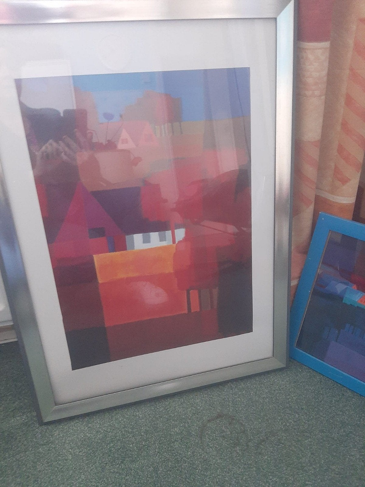 Abstracte poster in lijst - 75x55 cm, Ophalen