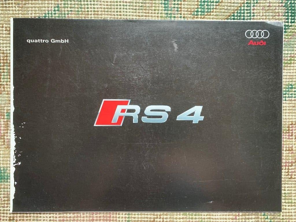 Uitklap brochure poster Audi RS4 B7 2006 nieuw, Ophalen of Verzenden, Zo goed als nieuw, Audi, Audi