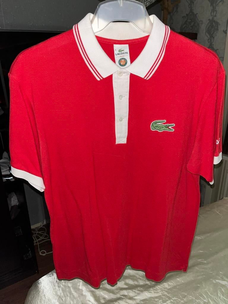 Nieuw Lacoste Roland Garros Polo Rood Maat 5 nwt Official, Kleding | Heren, Ophalen of Verzenden, Nieuw, Maat 56/58 (XL), Rood