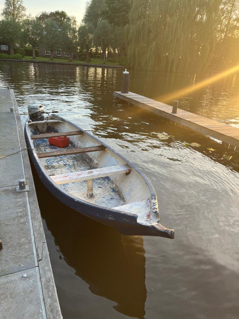 Punter met honda 8 pk 4 takt, Ophalen of Verzenden, Zo goed als nieuw