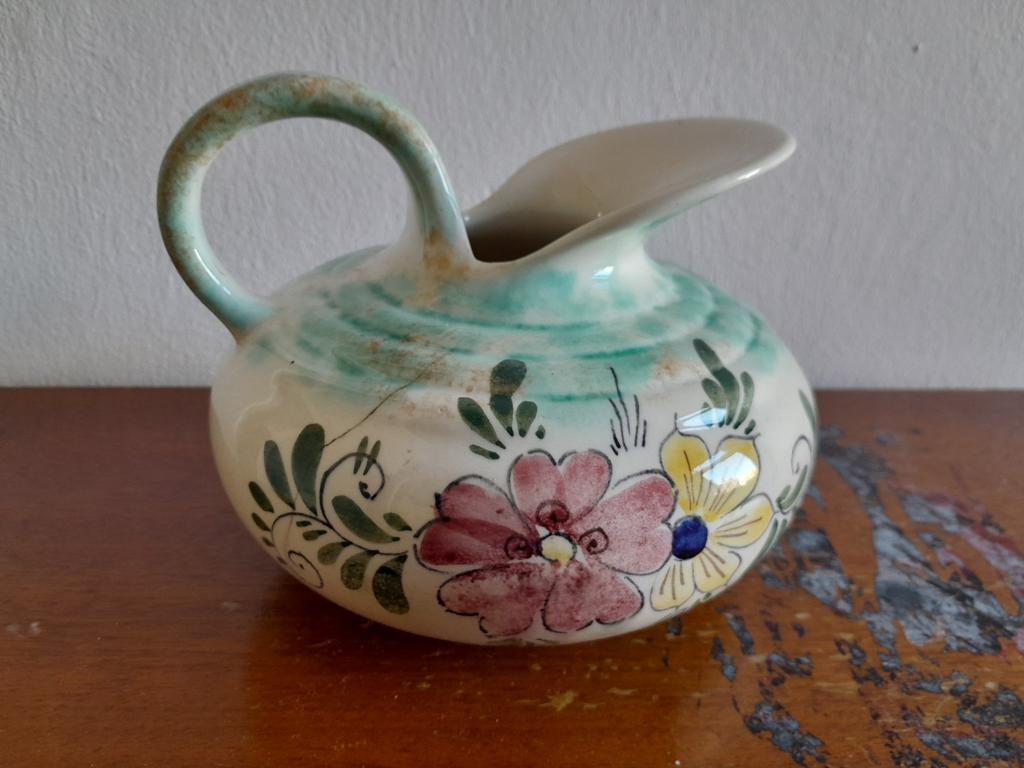 Gouds plateel vaas/kan Tiko 64, Ophalen of Verzenden