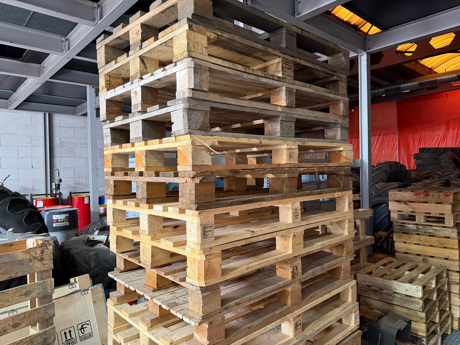 Pallets 120x80cm - Meerdere op voorraad, Ophalen, Gebruikt, Pallet, Minder dan 200 cm