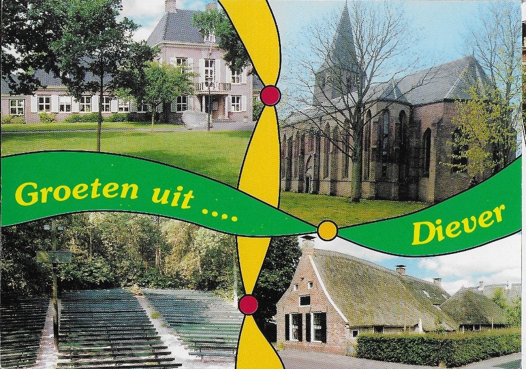 S17 Ongelopen ansichtkaart: groeten uit Diever, Ophalen of Verzenden, 1980 tot heden, Gelopen