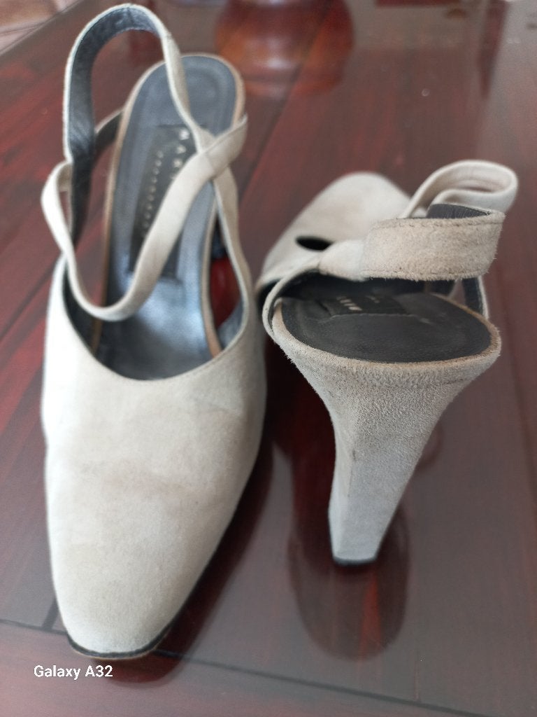 Suede slingback met hak, schoen van Mart Visser, maat 37,5, Overige kleuren, Mart Visser, Ophalen of Verzenden, Zo goed als nieuw