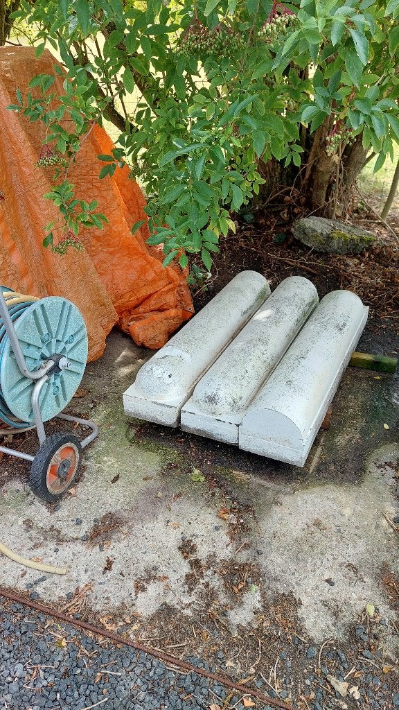 Varkensrug beton, Tuin en Terras, Tegels en Klinkers, Ophalen, Gebruikt, Overige typen, Minder dan 5 m²