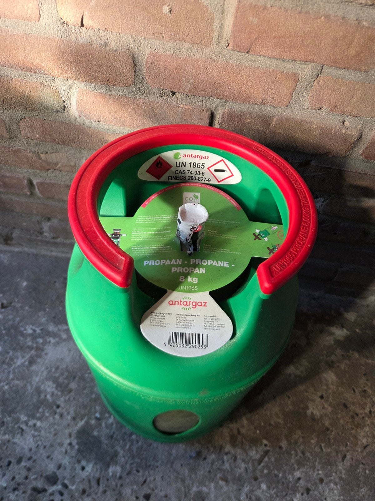 Antargaz propaan gasfles 8 kg - Volle inhoud, Ophalen, Nieuw, Antargaz