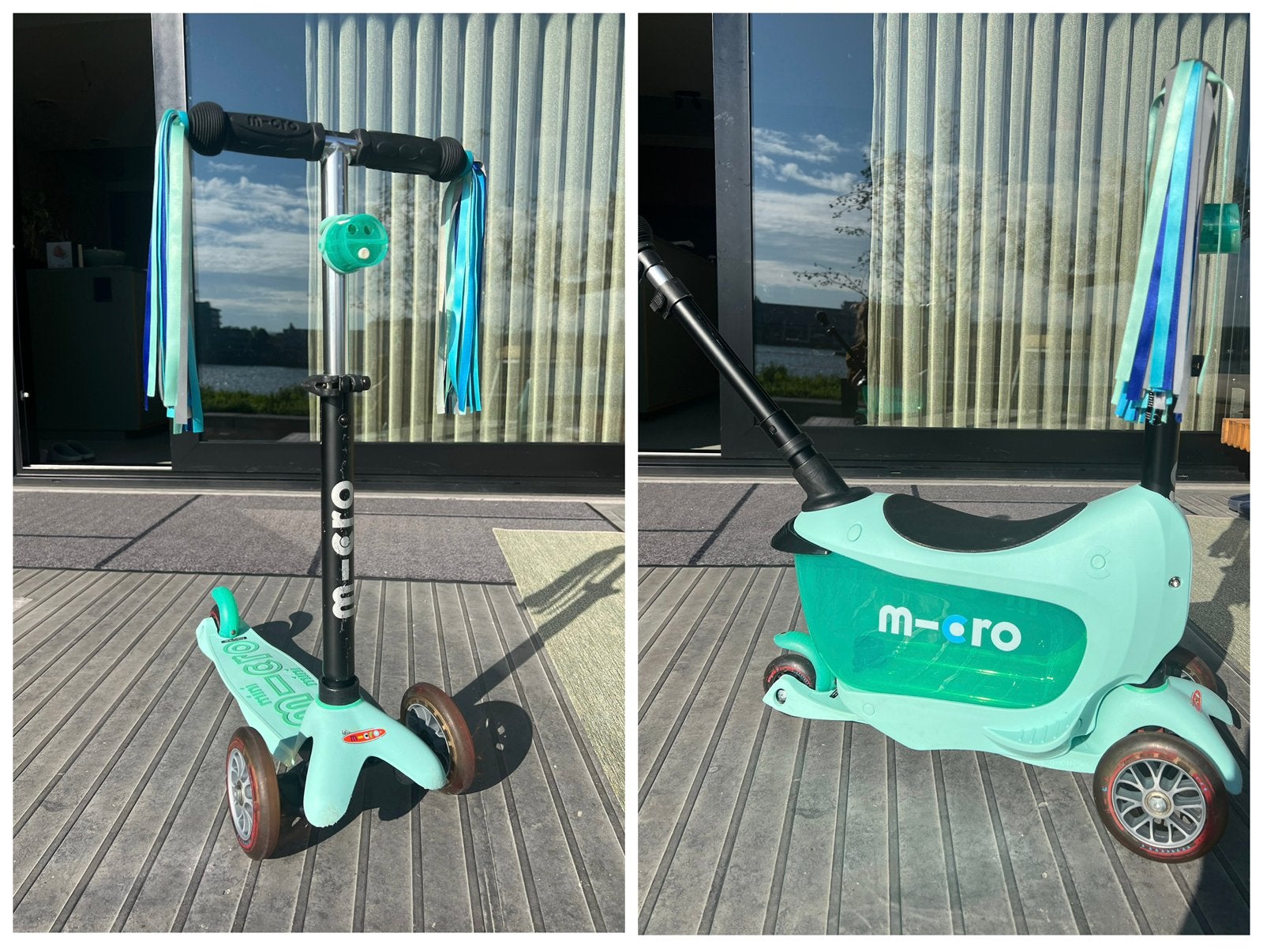 Micro Mini 3-in-1 Deluxe Step met zitje en duwstang, Ophalen, Zo goed als nieuw, Gewone step