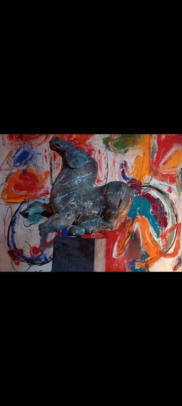 Bronzen Paard van Gerard Engels, Gemerkt, Ophalen of Verzenden, Beeld, Bruin