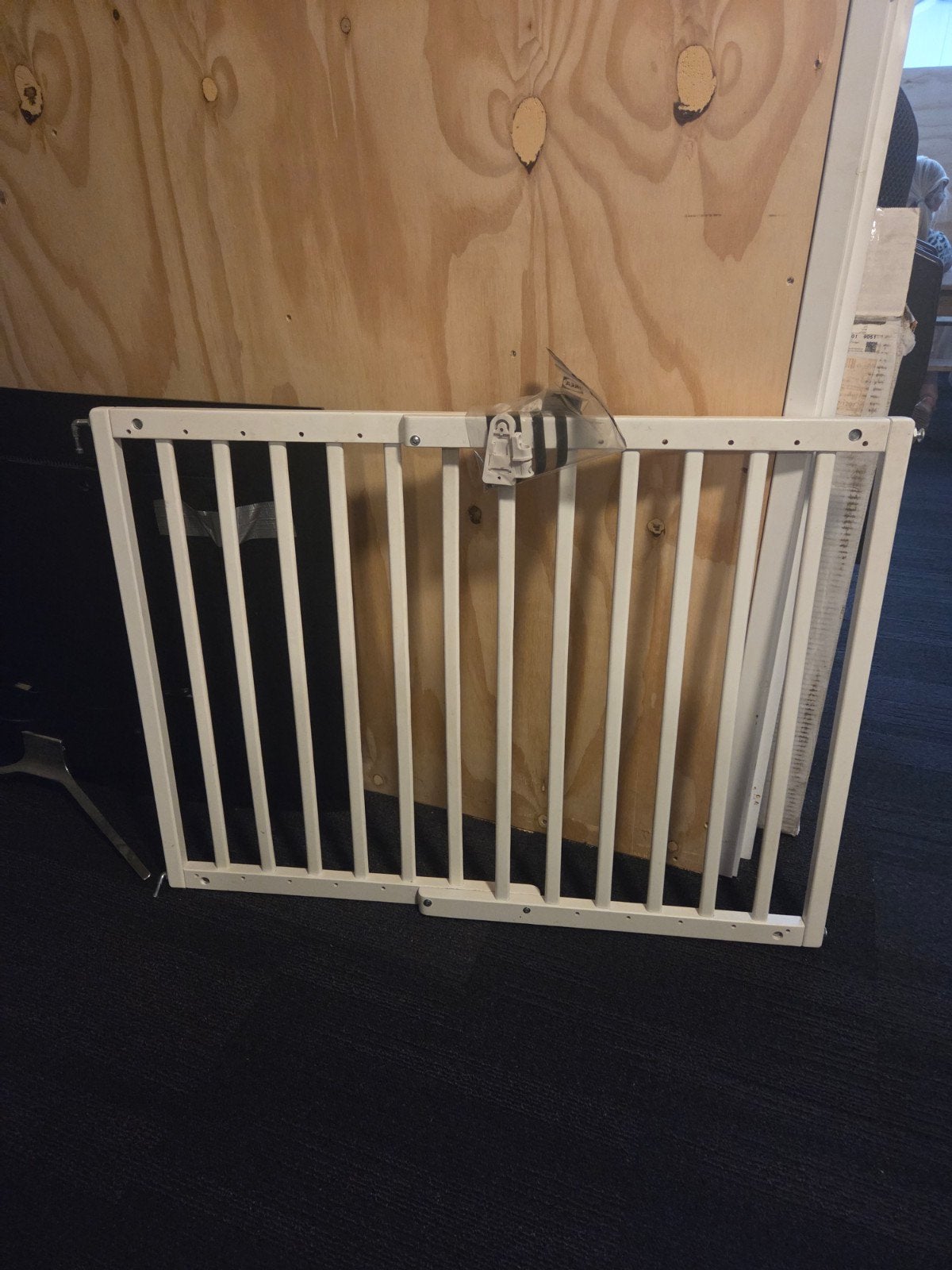Wit houten veiligheidshekje voor kinderen, Gebruikt, Ophalen of Verzenden, Klemhekje, Hout