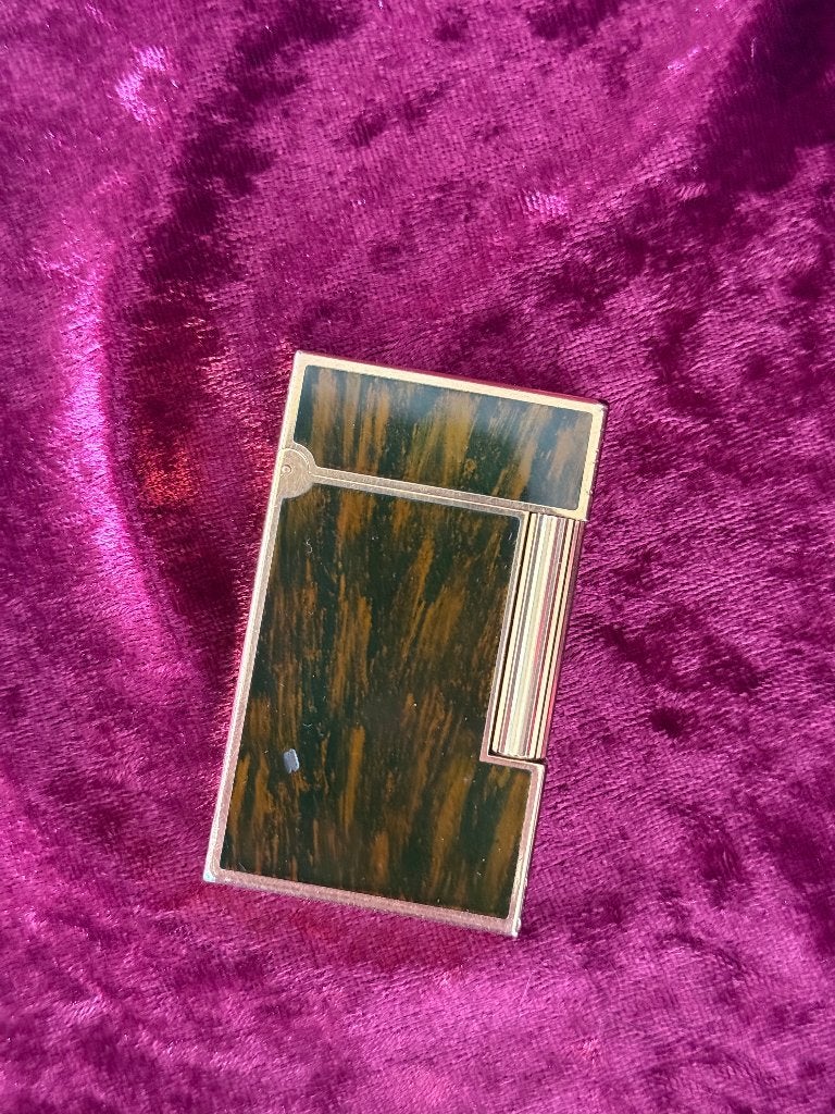 S.T. Dupont Ligne 2 Chinese Lacquer Wood Grain Lighter, Ophalen of Verzenden, Gebruikt, Aansteker