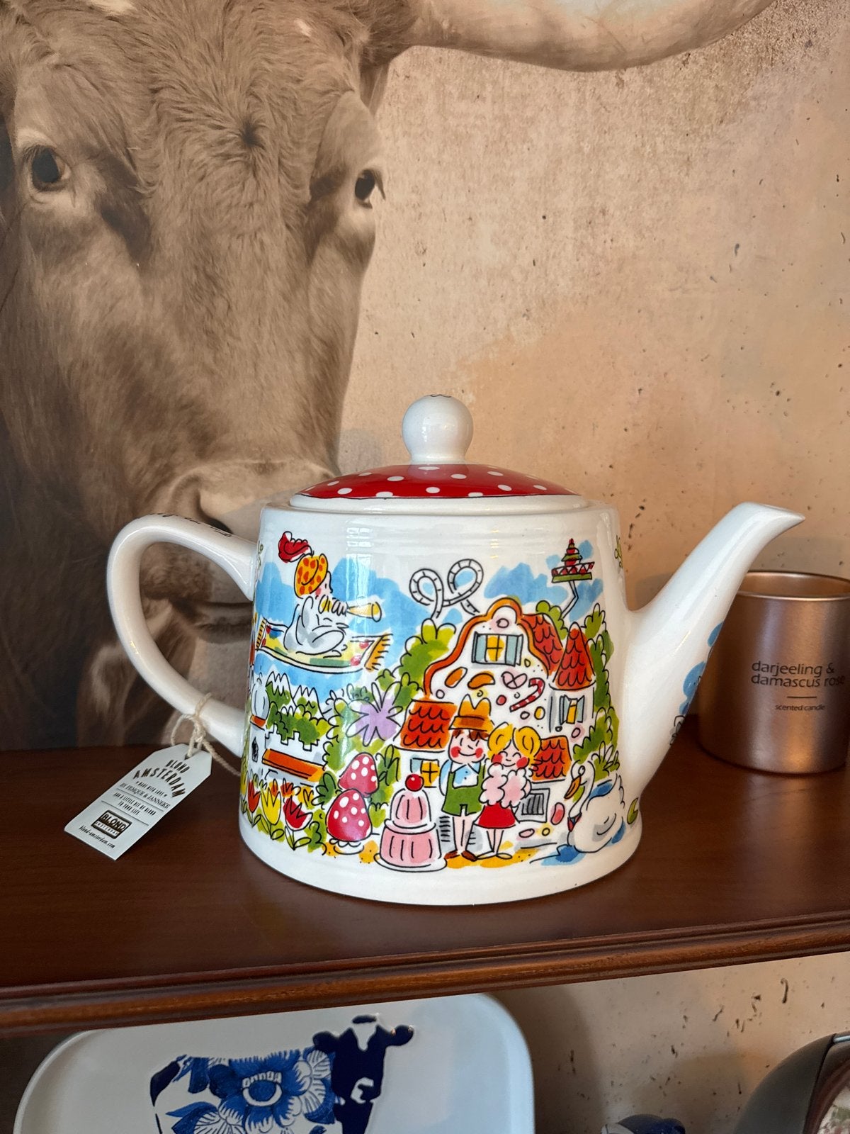 Efteling Blond Amsterdam Theepot, Ophalen, Keramiek, Nieuw, Blond Amsterdam