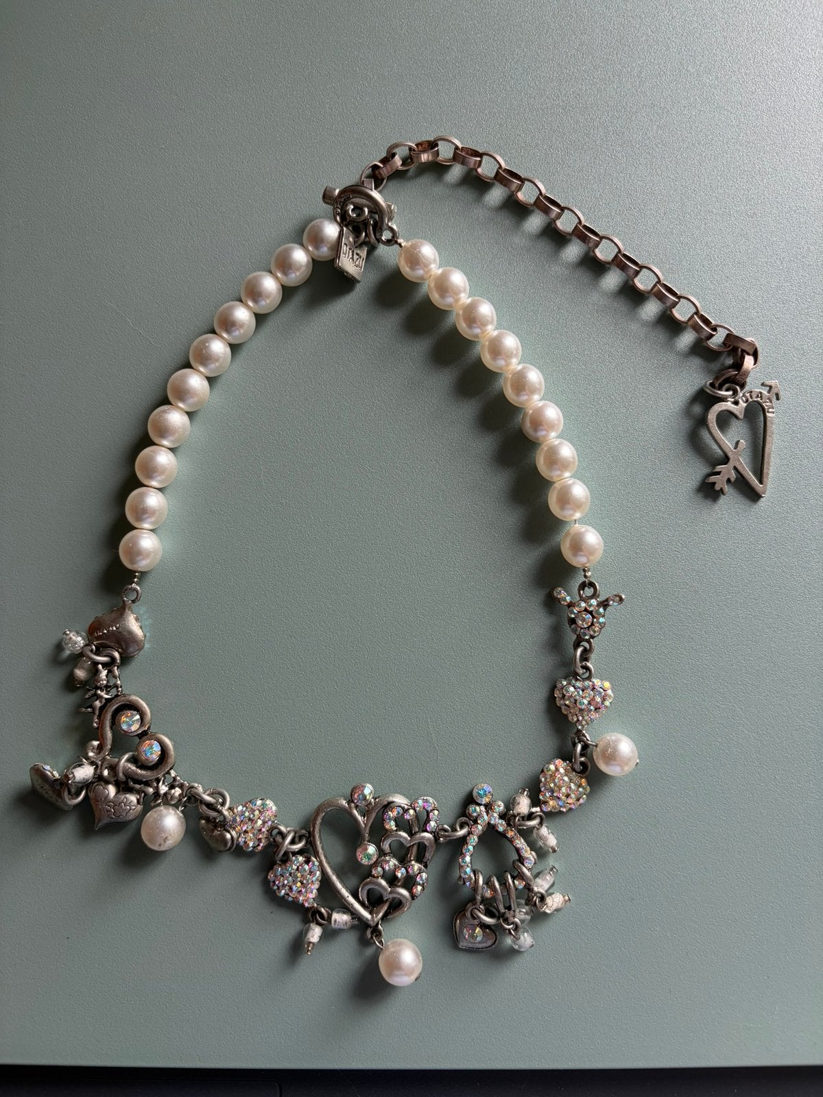 Vintage Otazu ketting, Ophalen of Verzenden, Zo goed als nieuw, Zilver, Overige materialen