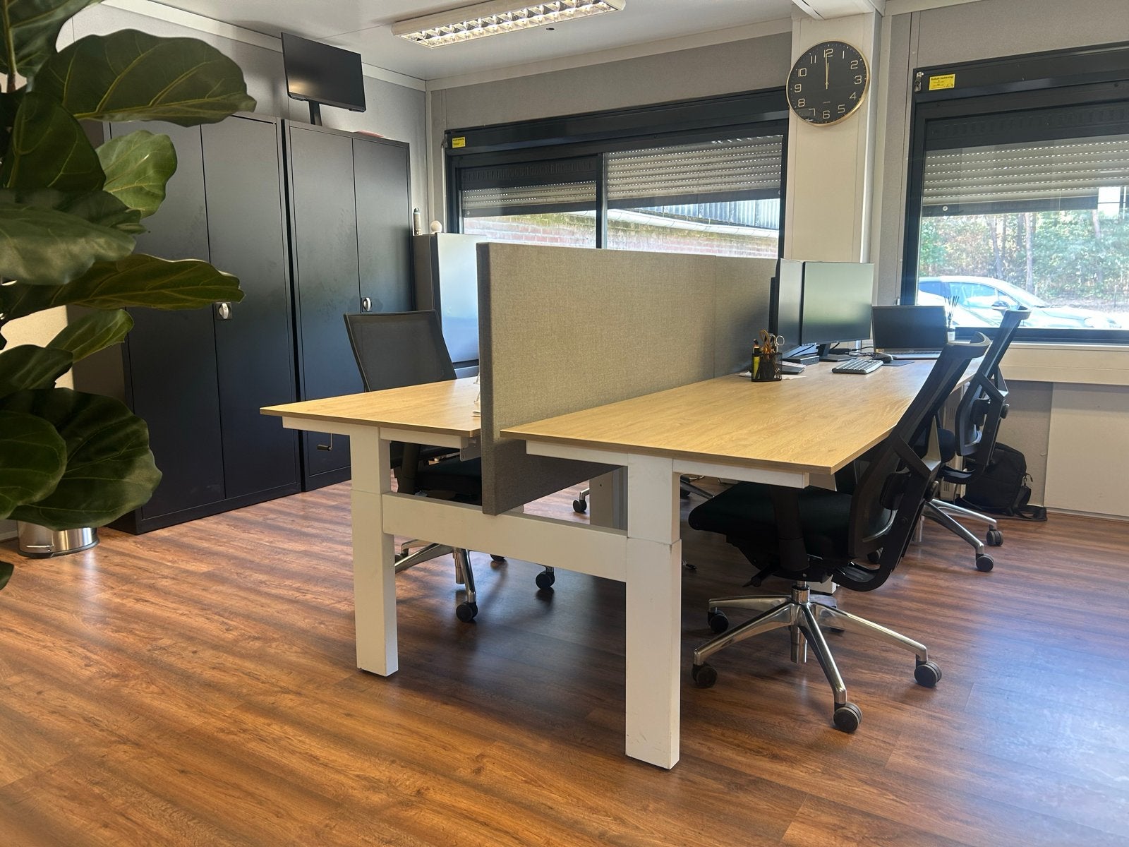 Duo Bureau Hoogte Verstelbaar Voortman, Werkplek, Ophalen of Verzenden, Gebruikt, Bureau