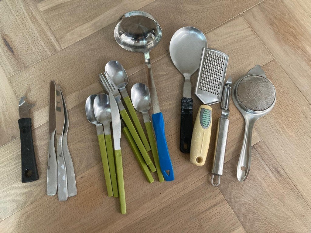 Gebruikte bestekset, Ophalen, Gebruikt, Rvs of Chroom