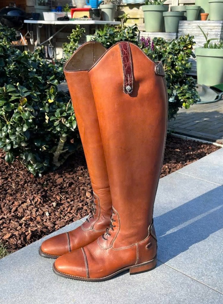 ZGAN DeNiro rijlaarzen Ottaviano cognac, Dieren en Toebehoren, Paardrijkleding, Dressuur, Nieuw, Ophalen of Verzenden, Dames