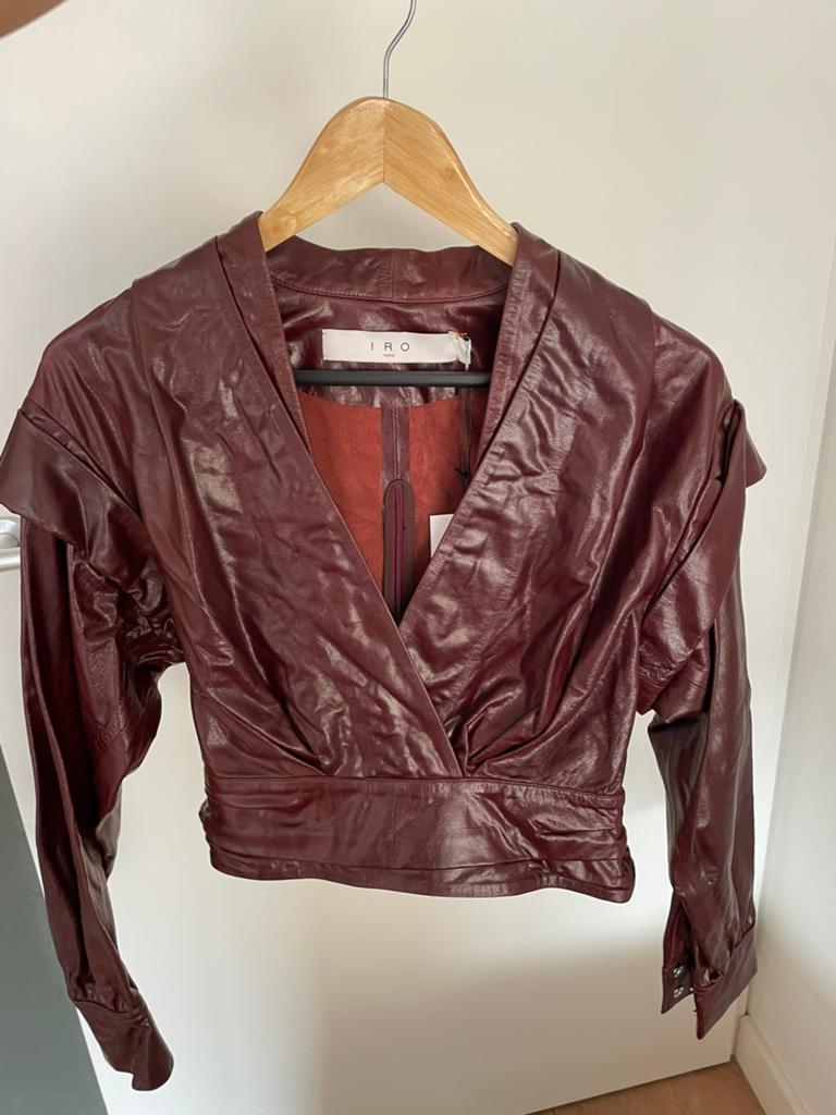 Leren jasje/blouse van Iro - Nieuw met kaartjes, Maat 38/40 (M), Overige kleuren, Nieuw, Ophalen of Verzenden
