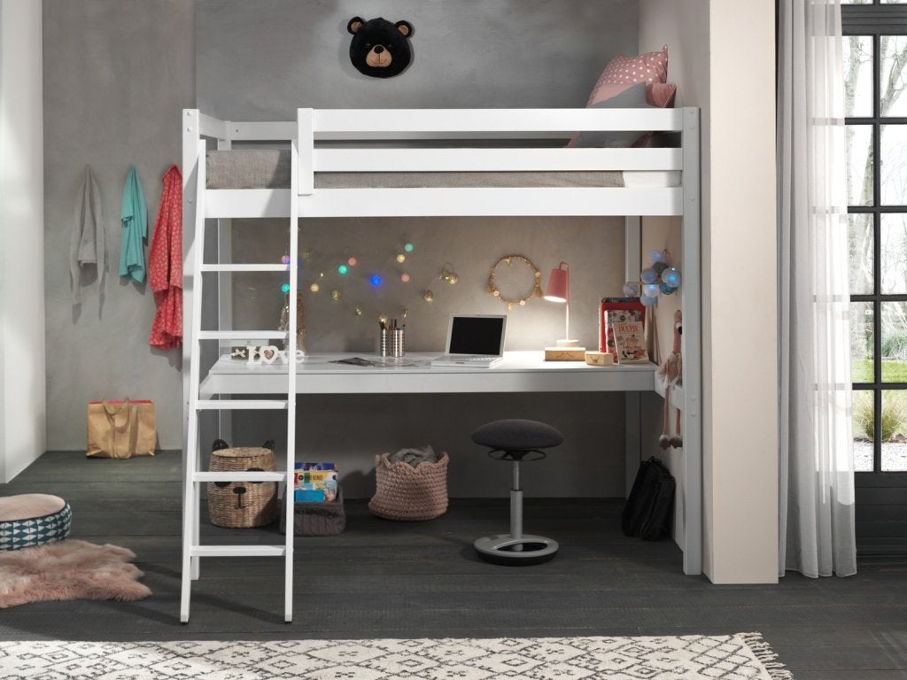 Pino hoogslaper 2-persoons - 140x200 - Wit, Niet ingevuld, Niet ingevuld, Niet ingevuld