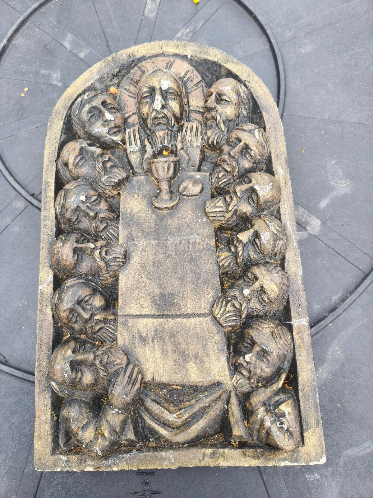 Uniek religieus tableau; Jezus en zijn 12 apostelen, Antiek en Kunst, Ophalen