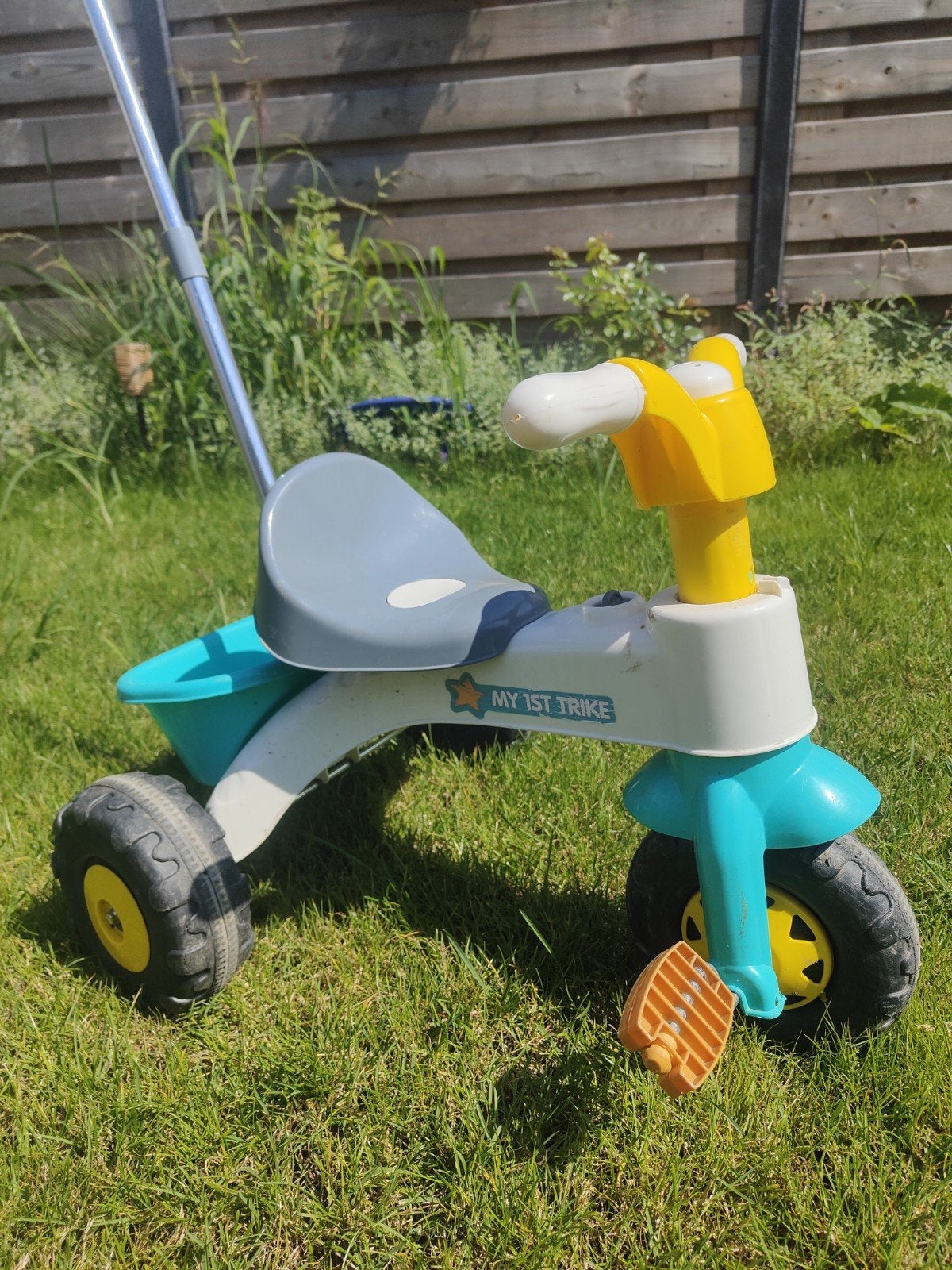 Mijn Eerste Driewieler met Duwstang - Zo goed als nieuw, Ophalen, Velgrem, Zo goed als nieuw, MY 1ST TRIKE