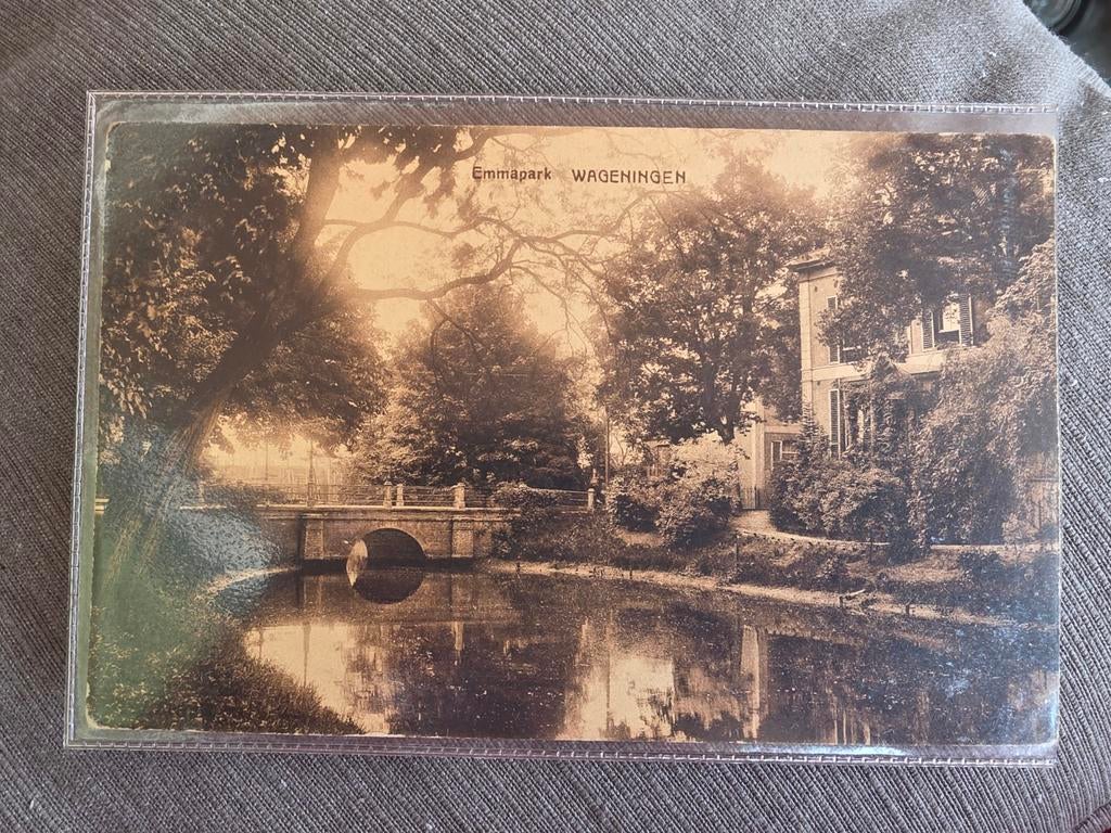 Ansichtkaart Wageningen, Emmapark, Verzamelen, Ophalen of Verzenden, Voor 1920, Gelopen, Gelderland