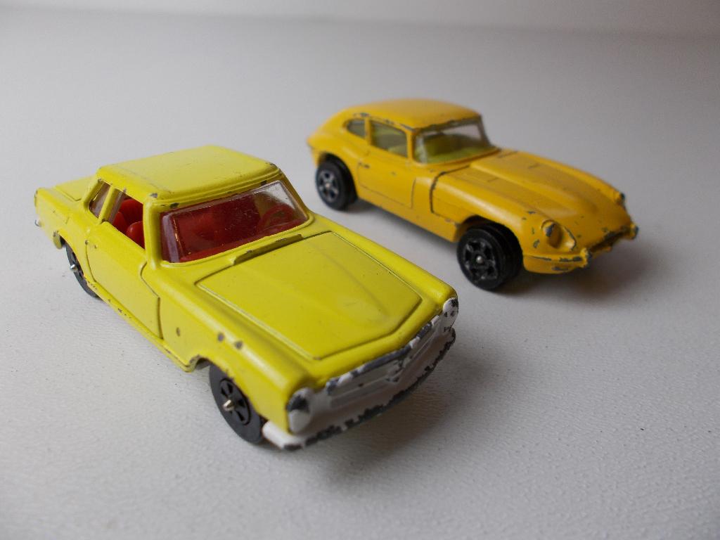 1971 Corgi Juniors JAGUAR E TYPE + MERCEDES 280 SL., Ophalen of Verzenden, Gebruikt, Auto, Corgi