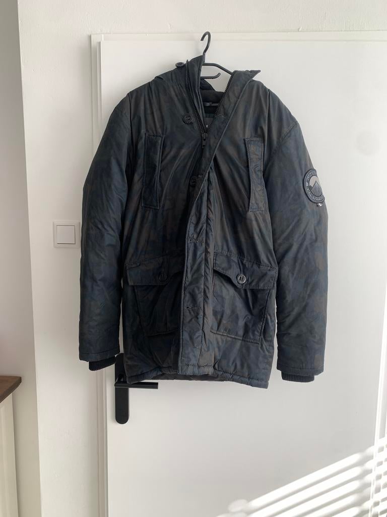 Superdry winterjas maat M, Ophalen of Verzenden, Zo goed als nieuw, Blauw
