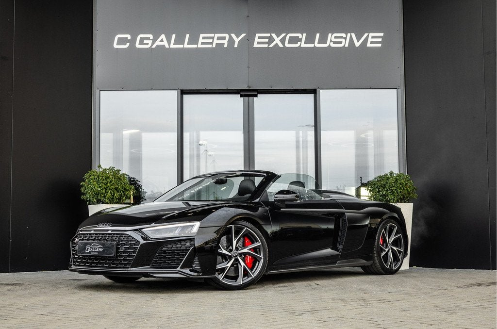 Audi R8 Spyder 5.2 performance quattro - Keramisch | B&O | C, Auto's, Audi, Gebruikt, 5204 cc, Cabriolet, Zwart
