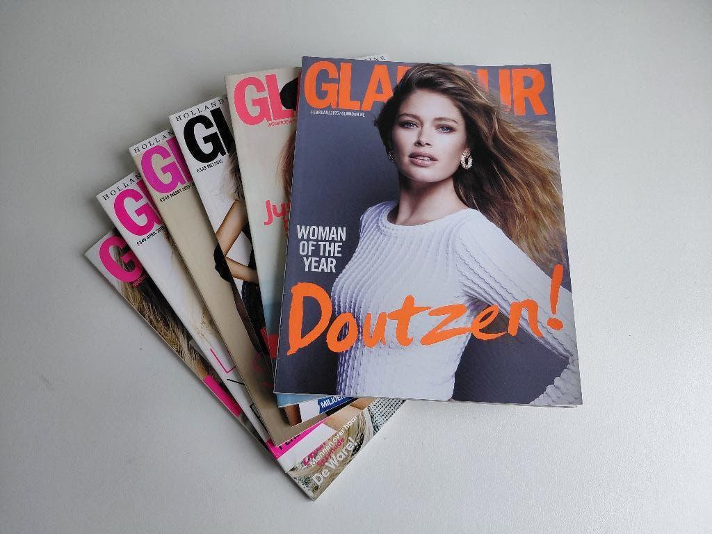 Glamour Nederland 6 stuks 2014-2015 Doutzen Kroes!, Boeken, Tijdschriften en Kranten, Ophalen, Gelezen, Glossy