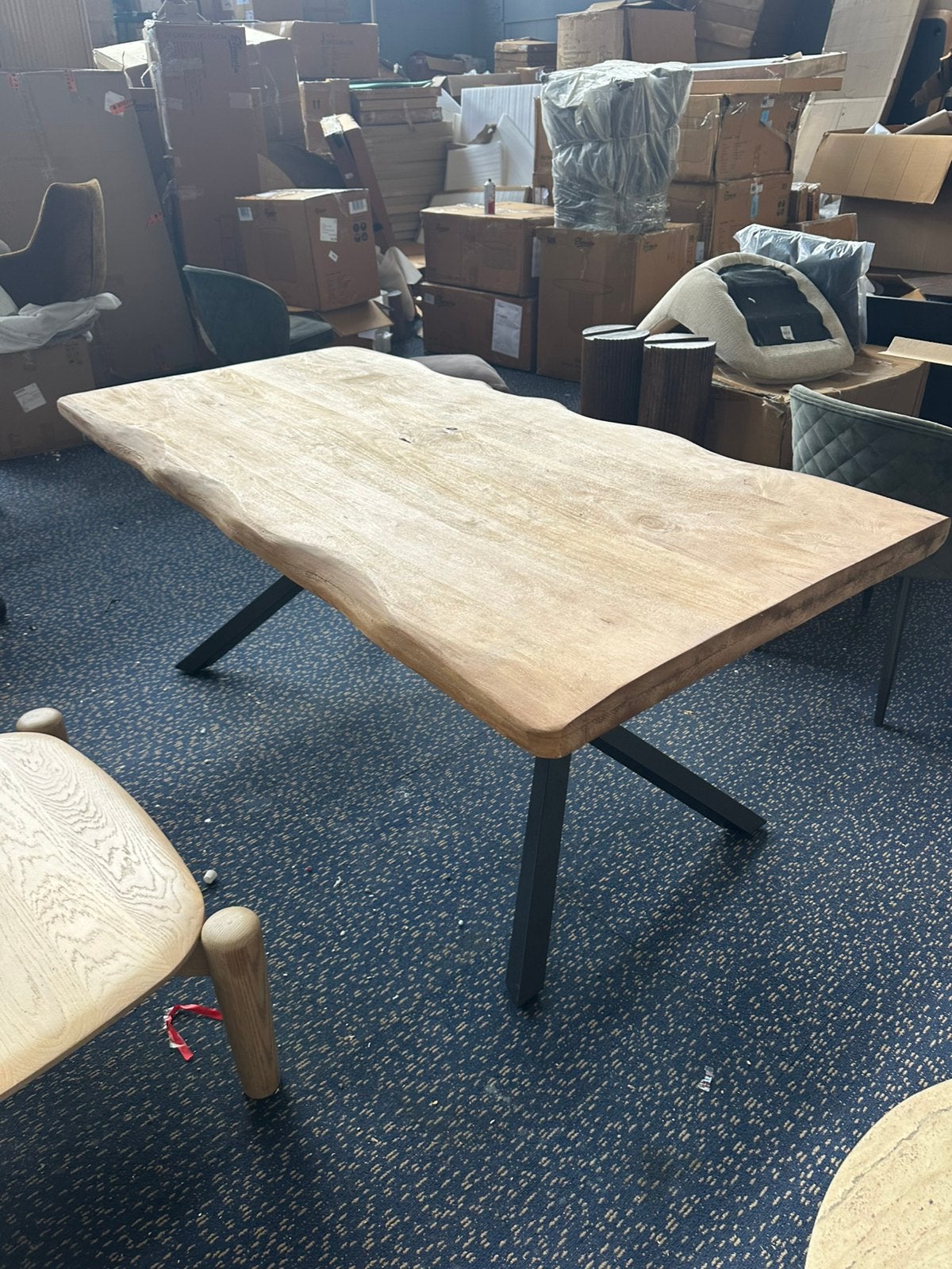 Nieuwe Mangohouten Eettafel 160-260 cm, Zo goed als nieuw, Rechthoekig, 50 tot 100 cm, Ophalen of Verzenden