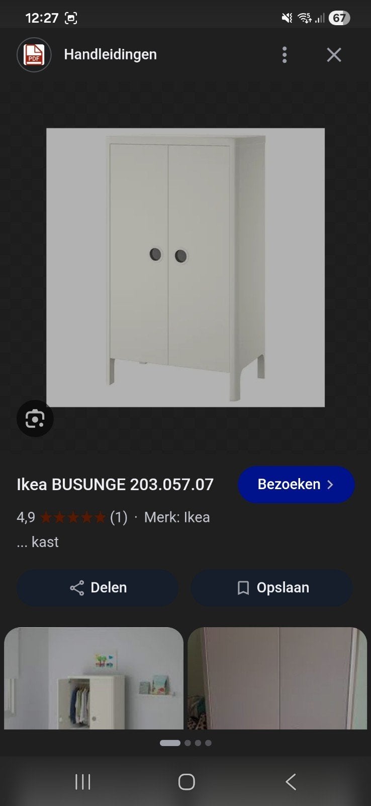 busunge kinderkast, Ophalen, Zo goed als nieuw, 180 cm of meer, 85 tot 100 cm