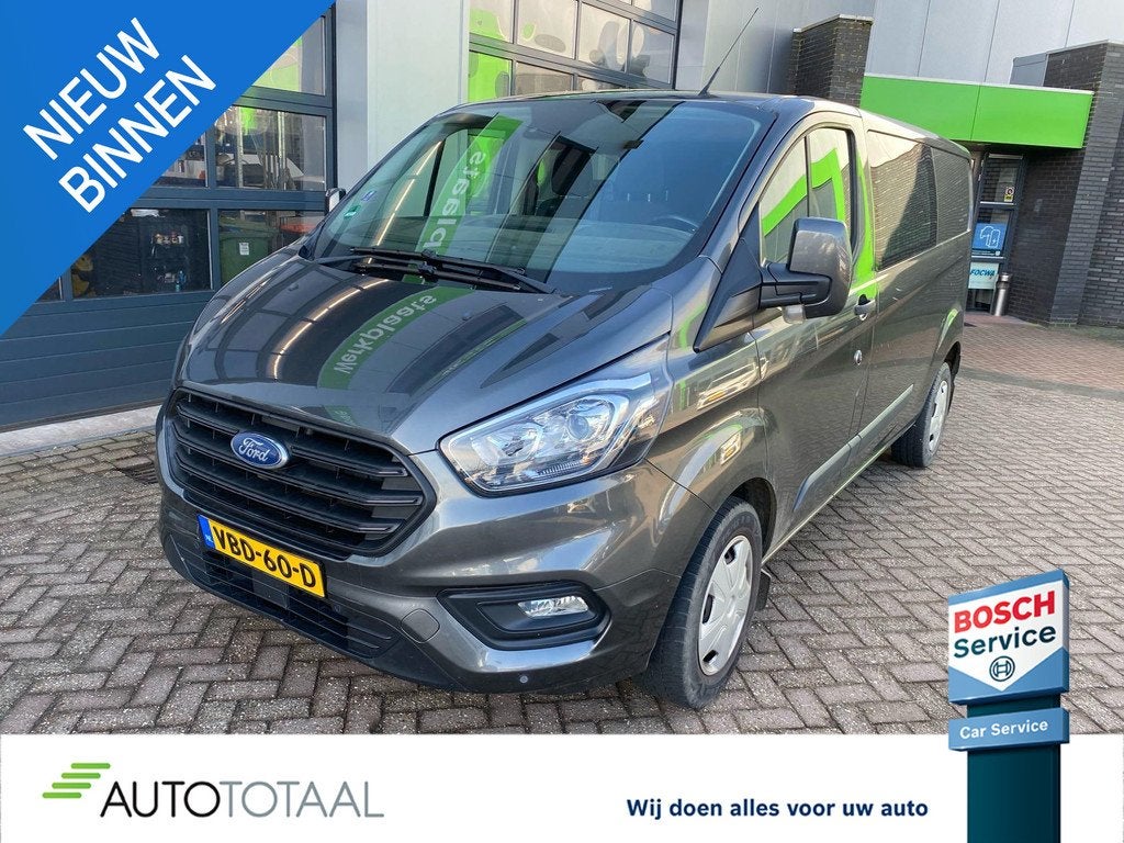 Ford Transit Custom 320 2.0 TDCI L2H1 Limited DC, Auto's, Voorwielaandrijving, Stof, Gebruikt, Euro 6