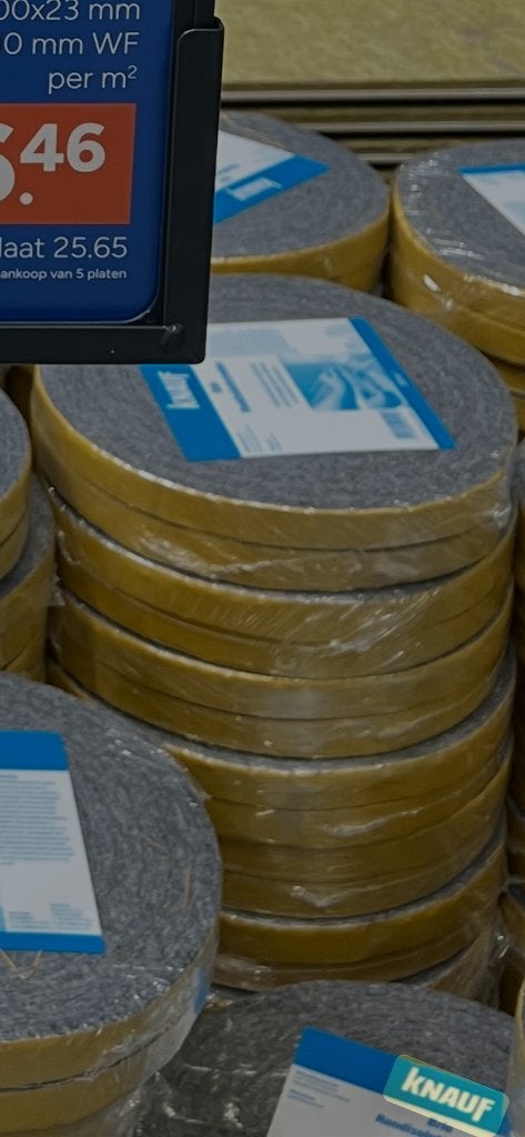 Knauf Brio randisolatie zelfklevend vilt 10m, Minder dan 4 cm, Overige materialen, Verzenden, Nieuw