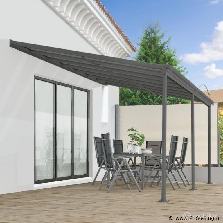 Online Veiling: Aluminium terrasoverkapping Borneo 4 x 3 ..., Tuin en Terras, Overkappingen, Nieuw