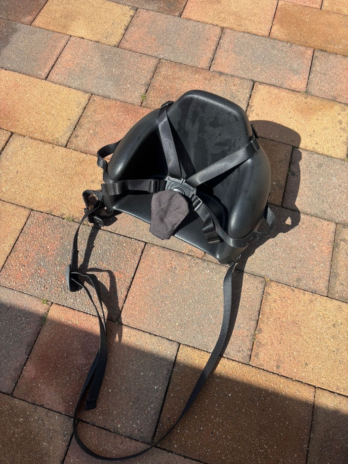 Zwart kinderzitje voor scooter of brommer, Fietsen en Brommers, Ophalen, Gebruikt, Overige merken