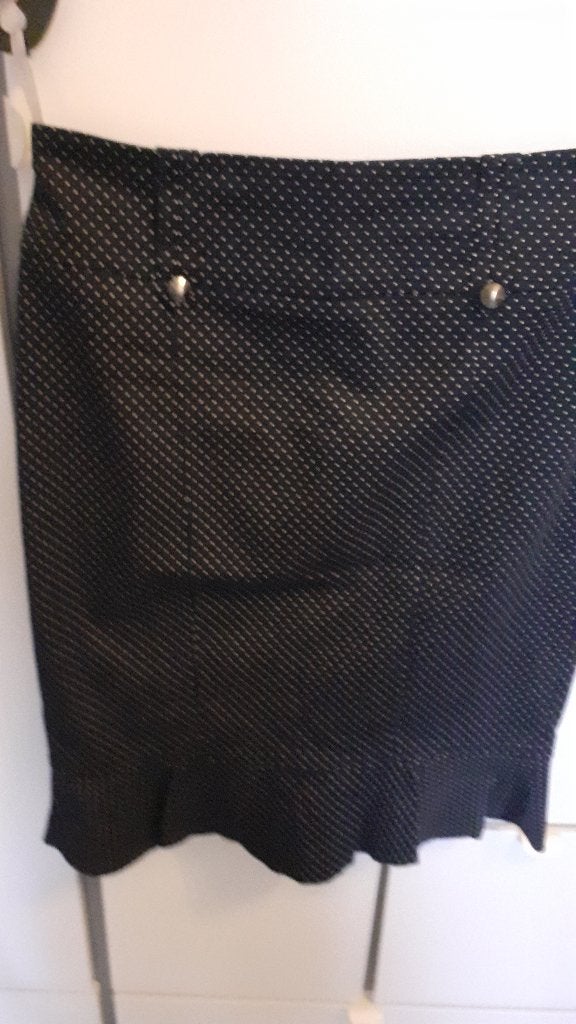 River Island Rok met Stippen en Ruches Maat 38/40 (M), Maat 38/40 (M), Blauw, River Island, Ophalen of Verzenden