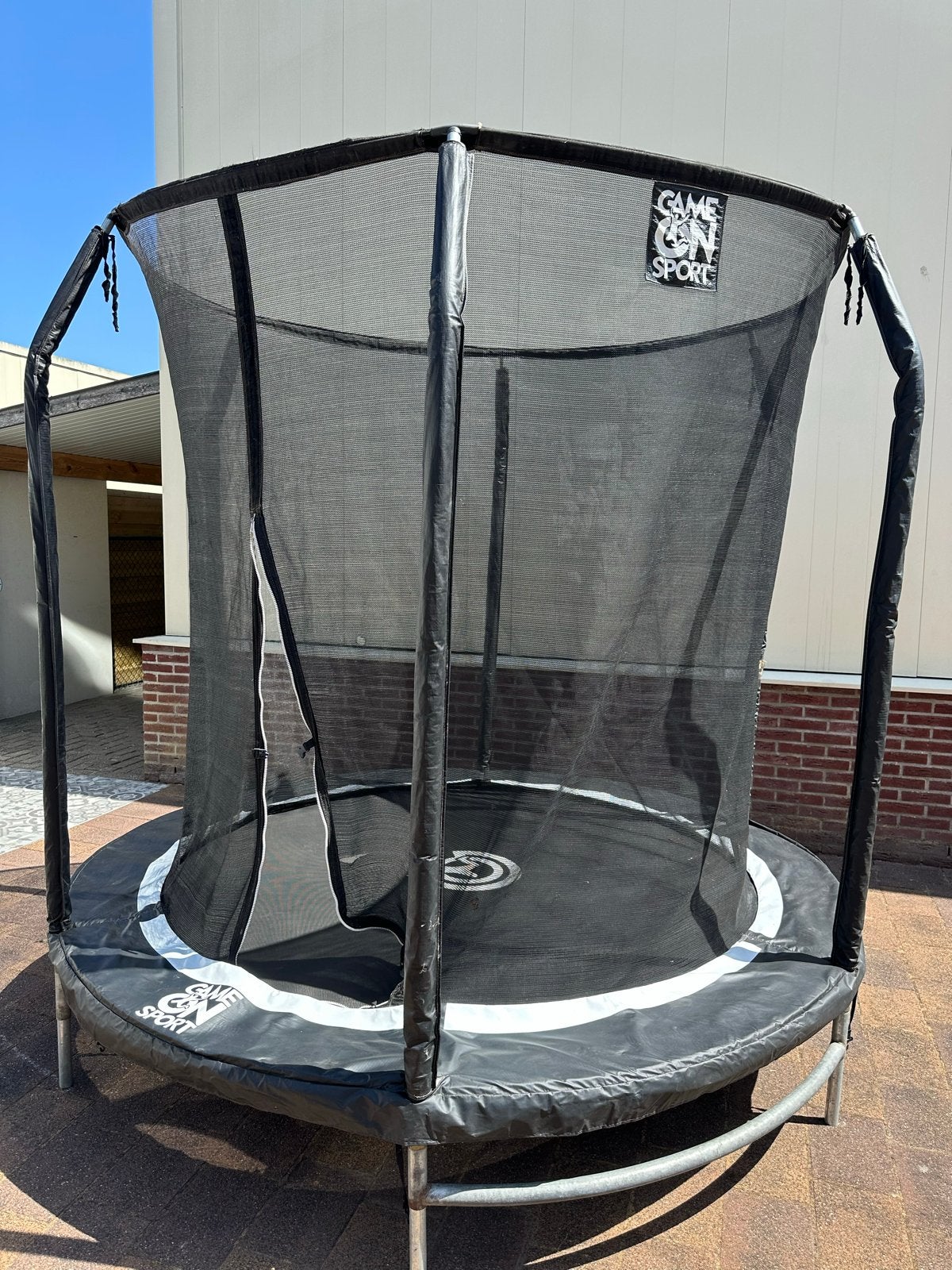 Game On Sport Trampoline met Veiligheidsnet, Ophalen of Verzenden, Gebruikt
