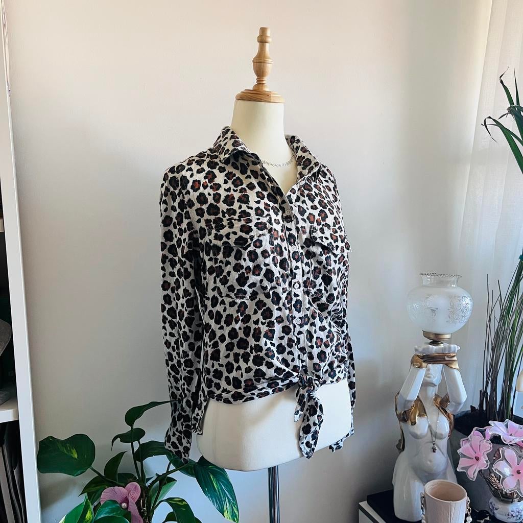 Panterprint Blouse Maat S, Ophalen of Verzenden, Gedragen, Maat 36 (S), Overige kleuren