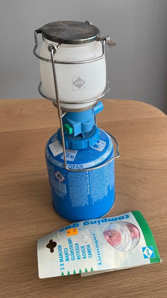 Camping Gaz lamp met kousjes, Ophalen, Gebruikt