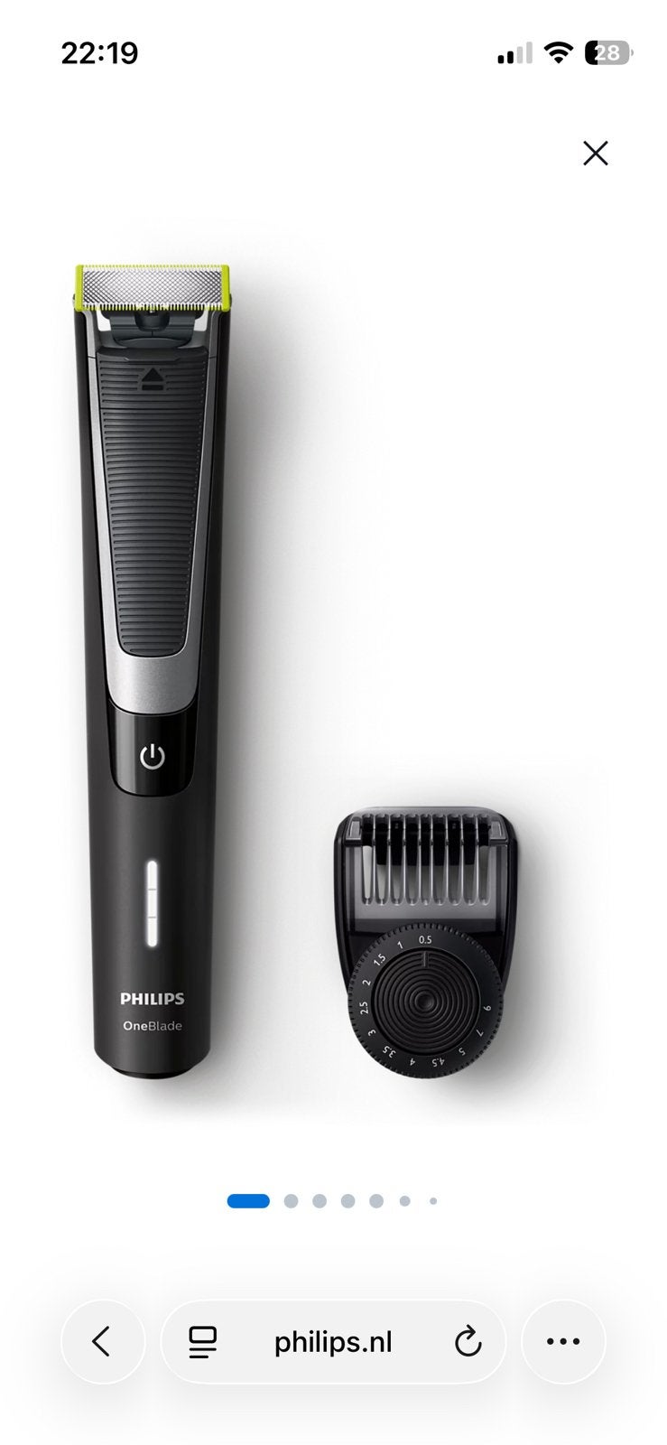 Philips oneblade QP6510/20, Ophalen, Zo goed als nieuw, Scheren en Epileren