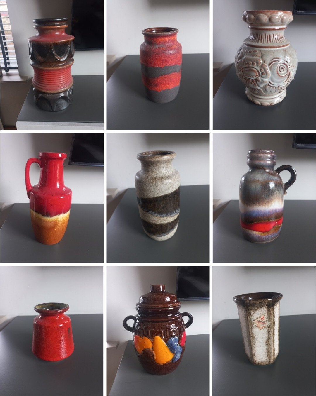 Vintage West Germany Keramiek Vazen Collectie, Ophalen of Verzenden