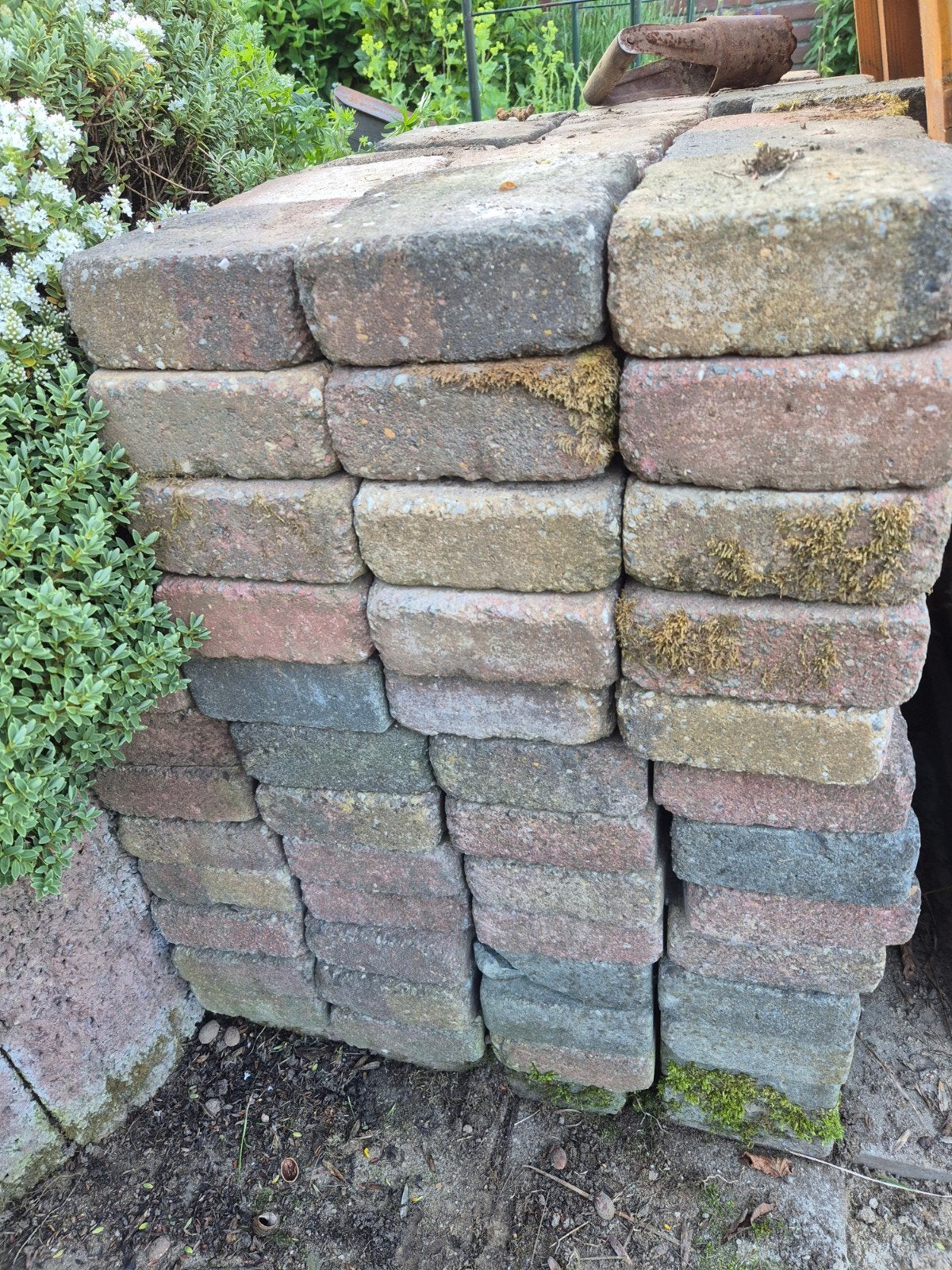 Gratis ophalen trommelklinkers 15x15, Tuin en Terras, Tegels en Klinkers, Ophalen of Verzenden, Beton, Klinkers